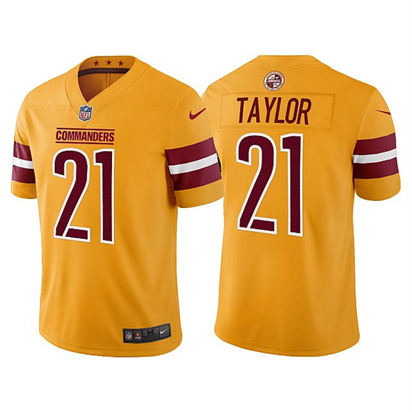 Men & Women & Youth Washington Commanders 21 Sean Taylor Gold Vapor Untouchable Stitched Football Jersey